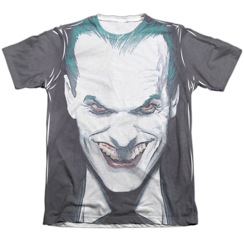 Batman & Last Dance-Adult Poly & Cotton Short Sleeve Tee, White - 
