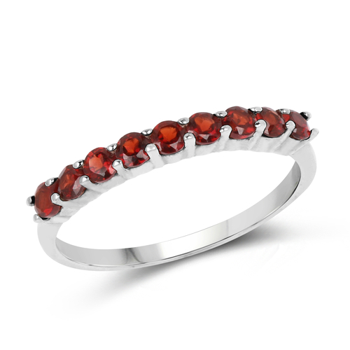 0.85 Carat Genuine Garnet .925 Sterling Silver Ring