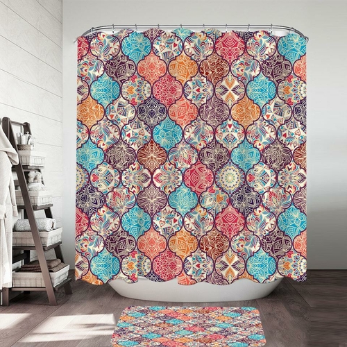 Colorful Moroccan Shower Curtain