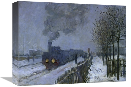 Global Gallery GCS-278723-16-142 16 in. Train in the Snow, 1875 Ar