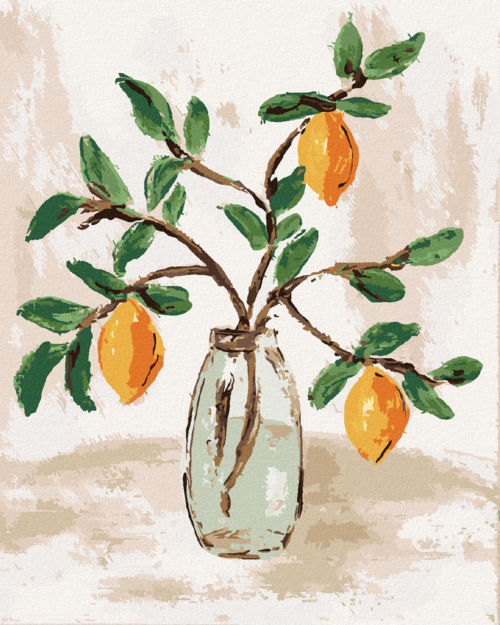 Paint by Numbers - LEMONS IN A VASE 4 (HALEY BUSH)