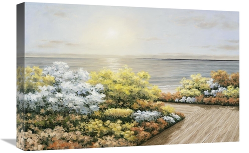 Global Gallery GCS-394008-1624-142 16 x 24 in. Deck & Flowers Art Prin