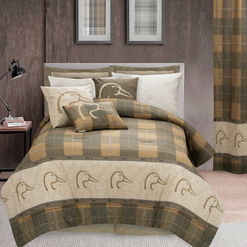 VISI-ONE - Ducks Unlimited - DU Plaid - Duck Printed - Comforter Set