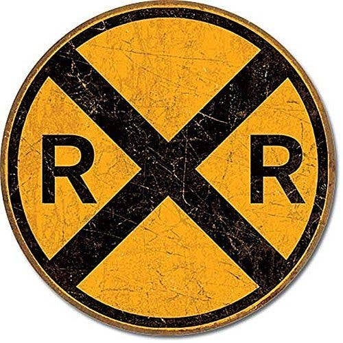 3 Inch Cloth Patch Rail Road Sign