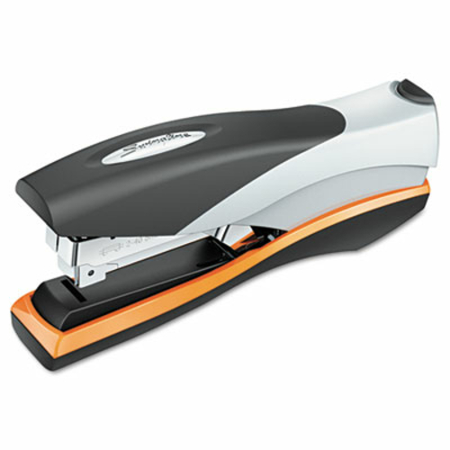 Swingline 87845 Optima Desk Stapler  40-Sheet Capacity  Silver/Orange/
