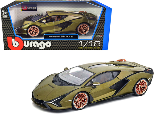 Lamborghini Sian FKP 37 Green Metallic with Copper Wheels 1/18 Diecast
