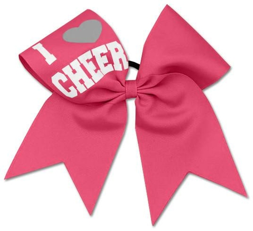Pizzazz HB800 -NPK -OS HB800 I Love Cheer Bow, Neon Pink - One Siz