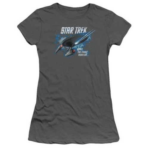 Trevco Star Trek-The Final Frontier - Short Sleeve Junior Sheer Tee - 