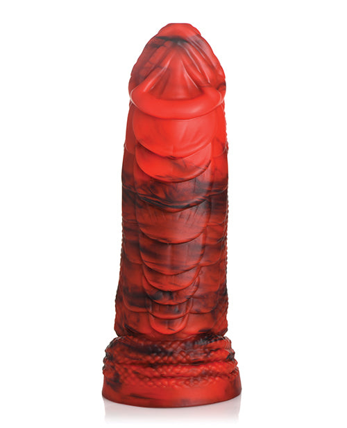 Creature Cocks Fire Dragon Scaly Silicone Dildo - Red