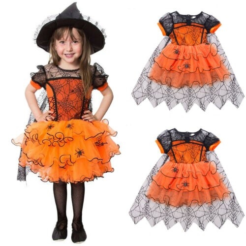 1 5T Fashion Kids Girls Witch Lace Princess Dress
