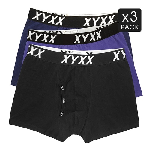 3 Mens Cotton Boxer Briefs Trunks Mix Colour Pack