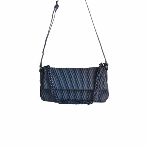 Bolso plegable Verona azul, con cadena desmontable.