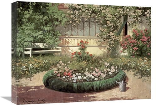 Global Gallery GCS-268342-22-142 22 in. A Sunlit Flower Garden Art Pri