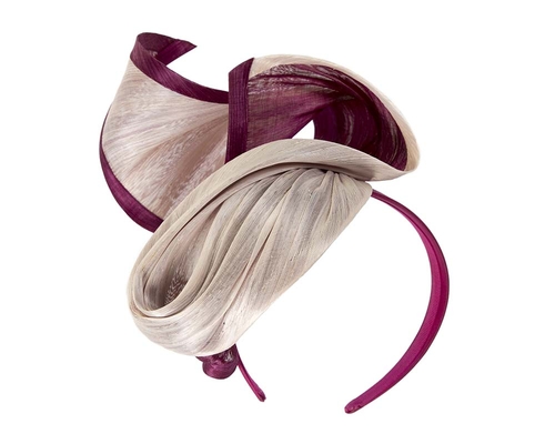 Pink & Wine designers fascinator for  Cup Ascot races