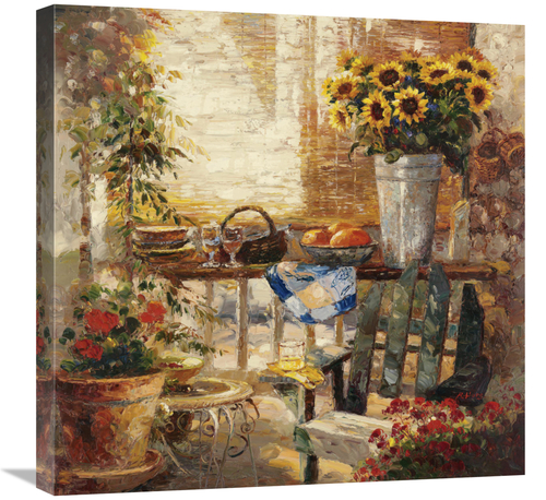 Global Gallery GCS-128083-2424-142 24 x 24 in. Trinas Potting Bench Ar