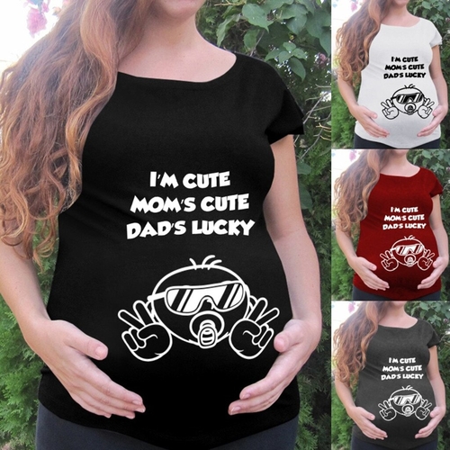 Fashion maternity Black tops Women's