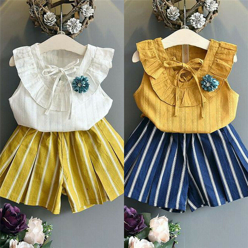 Cool Summer Fashion Kids Baby Girls Clothes Sets