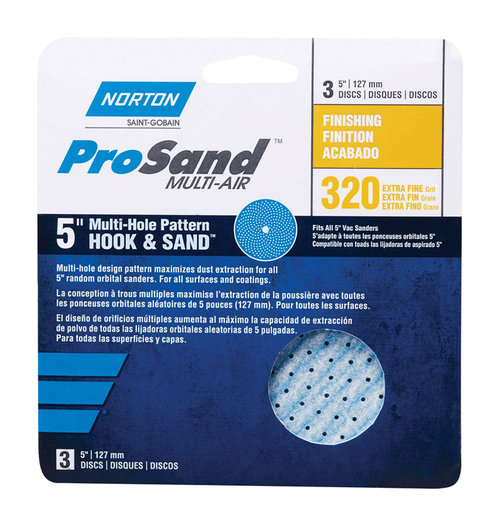 Norton 1930387 ProSand Multi-Air Cyclonic 5 in. Ceramic Hook & Loop Sa