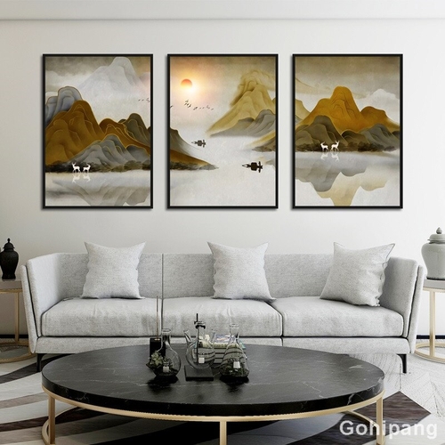 Chinese Decorative Painting Golden Wall Art