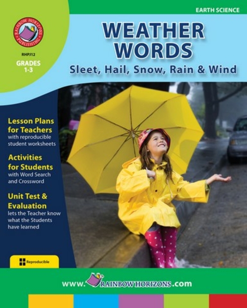 Rainbow Horizons JSLA12 Weather Words Sleet- Hail- Snow & Rain & Wind 