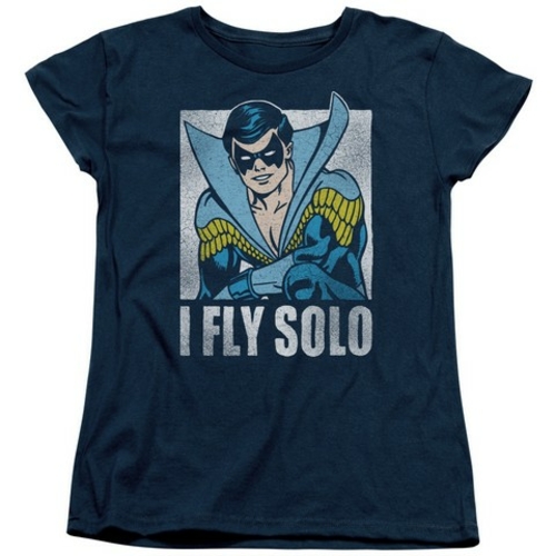 Trevco Dc-Fly Solo - Short Sleeve Womens Tee - Navy- 2X