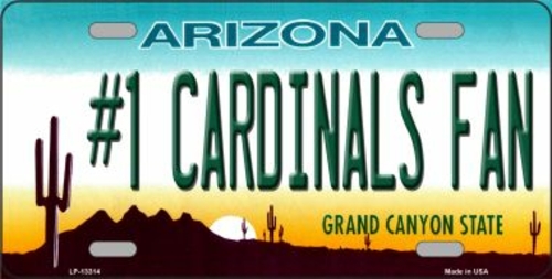 Smart Blonde LP-13314 6 x 12 in. Number 1 Cardinals Fan Novelty Metal 