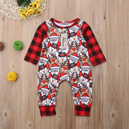 Xmas Babies Romper Clothes Infant Baby Boys Girls