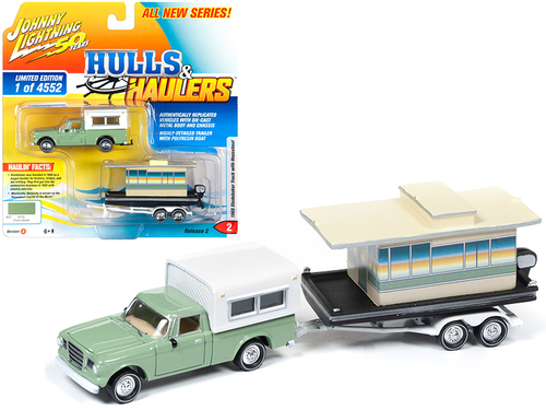 1960 Studebaker Pickup Truck with Camper Shell Oasis Green with