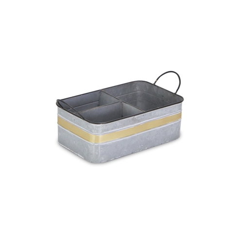 Cheungs 5525 Galvanized Metal Three Compart Caddy