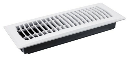 Truaire C160MWP04X10 Plastic Floor Register  White - 10 x 4 in.