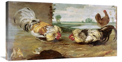 Global Gallery GCS-267317-36-142 36 in. A Cock Fight Art Print - Frans