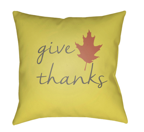 Surya LEA004-1818 Giving Tree Medium Throw Pillow, 18 x 18 x 4 in.