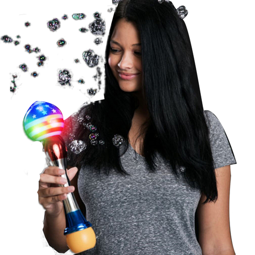 Blinkee 12LUFWBH-USA 12 in. Light Up USA Flag Globe Bubble Wand, M