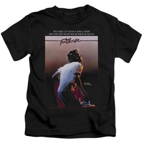 Trevco Footloose-Poster Short Sleeve Juvenile 18-1 Tee- Black - Medium