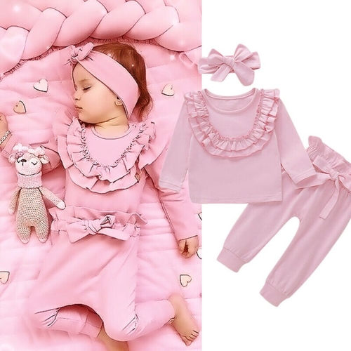 Pudcoco Autumn 3PCS Newborn kids Baby Girls