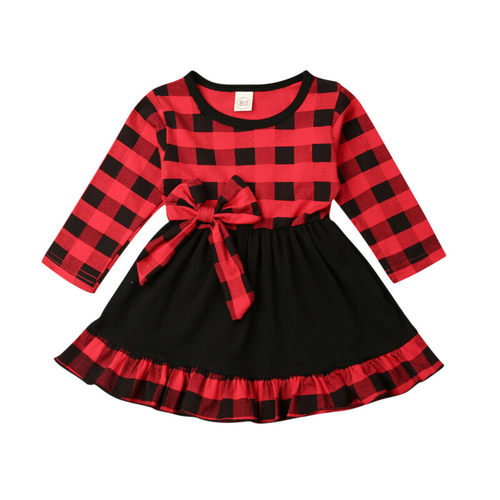 Toddler Baby Kid Girl Christmas Dress Clothes Long