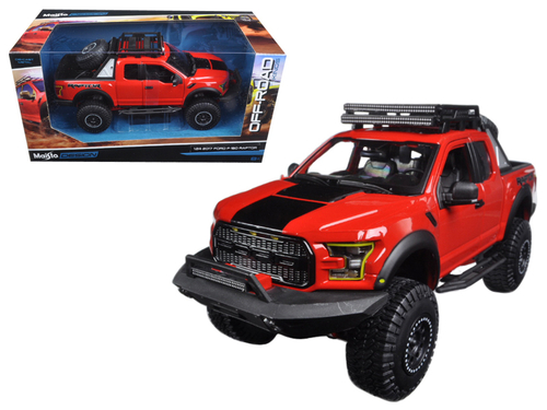 2017 Ford F-150 Raptor Pickup Truck Red Off Road Kings 1/24 Diecast