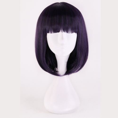 kuzu no honkai Cosplay Wig Short Dark Purple Bob