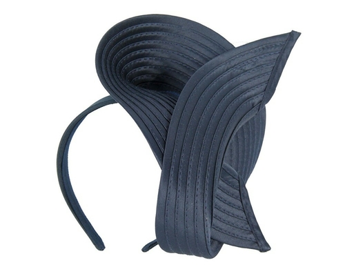 Navy swirl fascinator