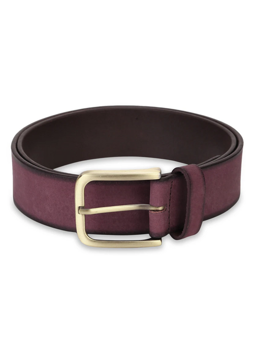 Maroon Leather Belt