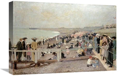 Global Gallery GCS-266959-22-142 22 in. The Beach, Dieppe Art Prin