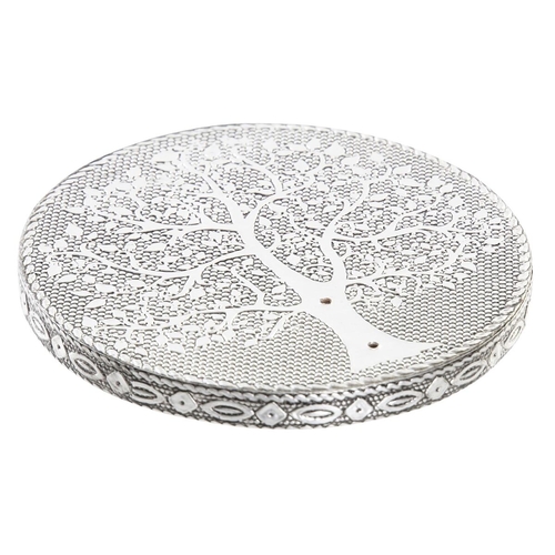 Incense DKD Home Decor Holder 9,5 x 9,5 x 1,2 cm Tree Wood Aluminium