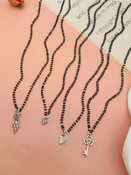 High Quality German Silver Plated Mangalsutra Combo PACK OF 4