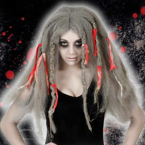 Halloween Wig 42573 Grey