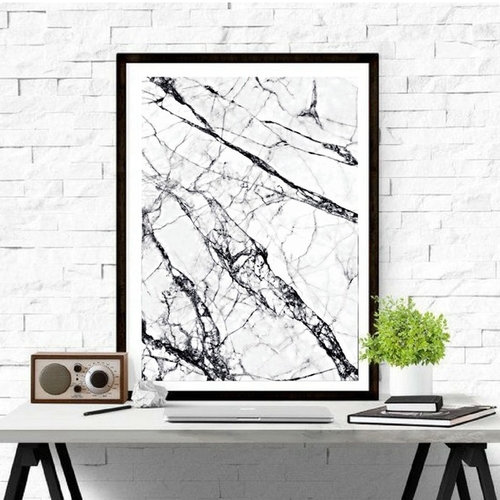 Abstract Tree Branch Art Marble Print Modern Wall