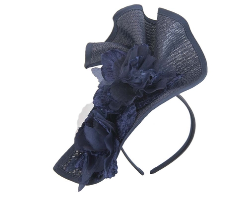 Navy  Cup races fascinator