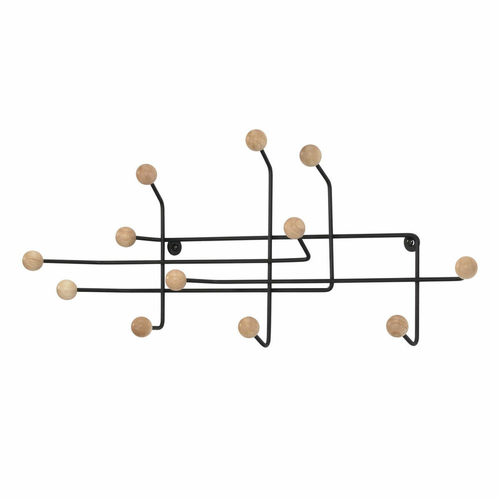 Wall mounted coat hanger DKD Home Decor Steel Plastic Loft 58 x 8 x 23