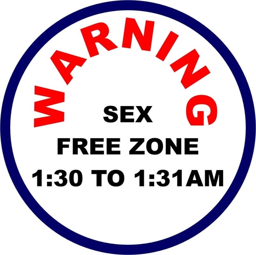 3 Inch Cloth Patch Warning Sex Free Zone