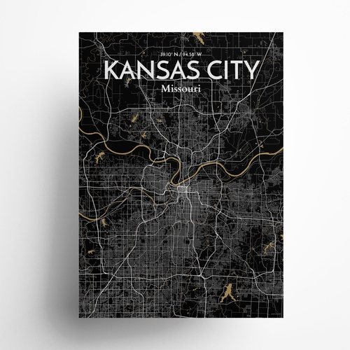 Kansas City City Map Poster