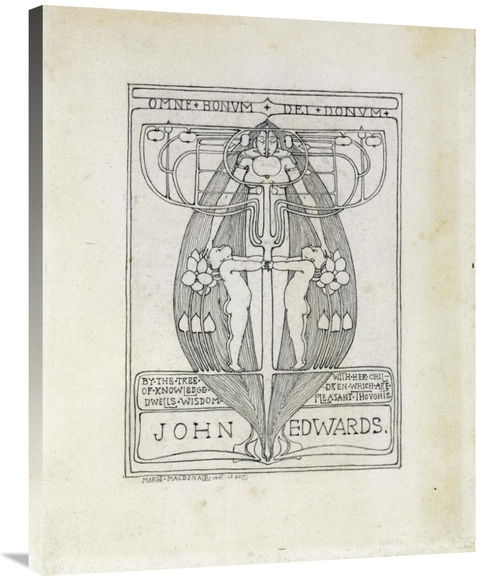 Global Gallery GCS-266810-36-142 36 in. Design for a Bookplate, 18